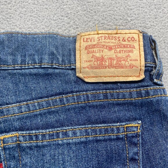 Levis 515 Jeans 6S Blue Denim Superlow Bootcut Embroidered Womens 30x29‎ EUC - Picture 12 of 12